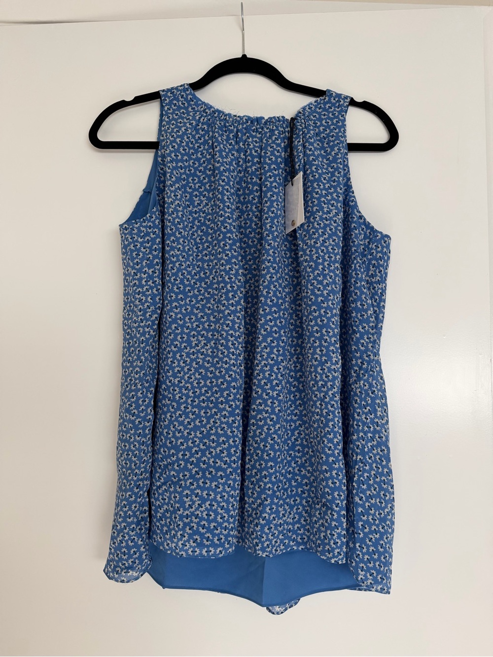 Hatch Blue Floral Sleeveless Amelie Top